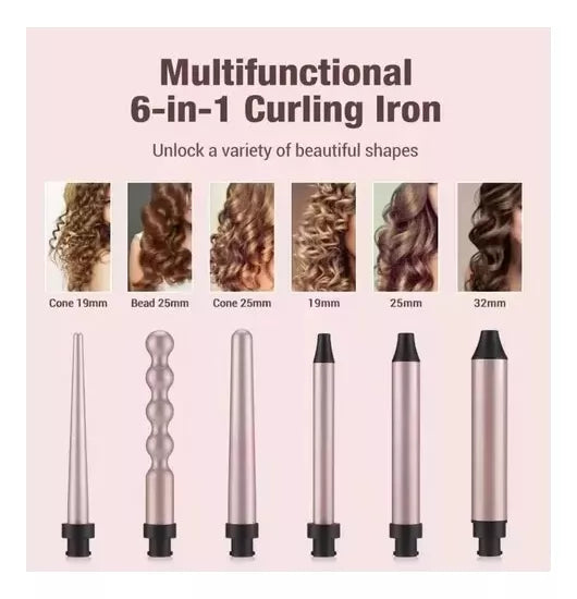 Pinza Rizadora Profesional 6 En 1