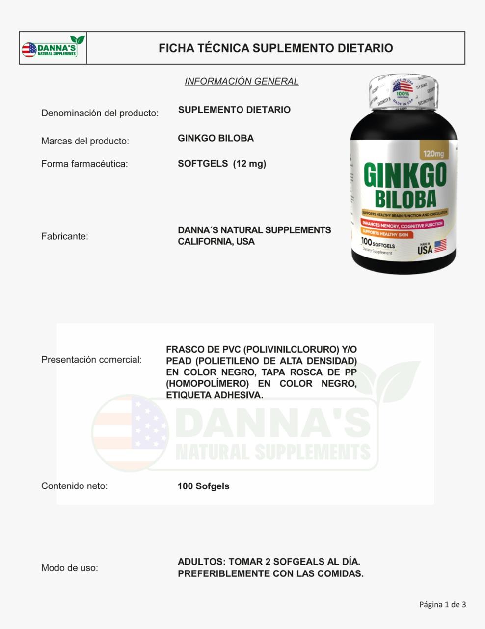 Combo x 2 Ginkgo Biloba 120 MG