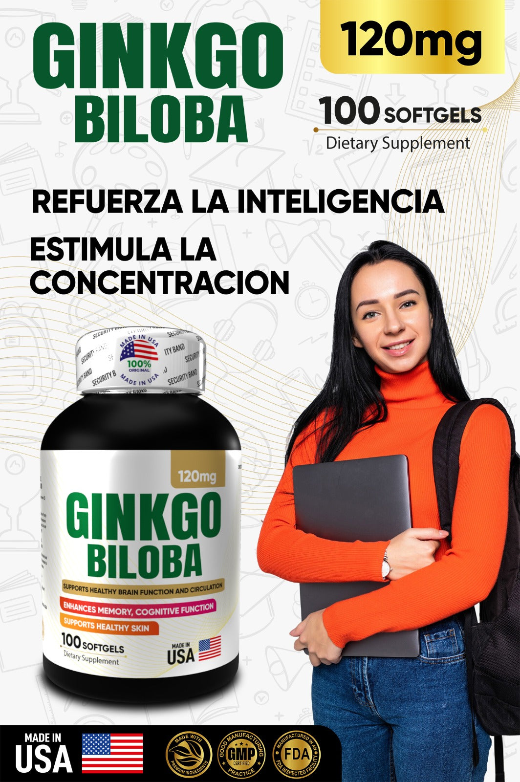 Combo x 2 Ginkgo Biloba 120 MG