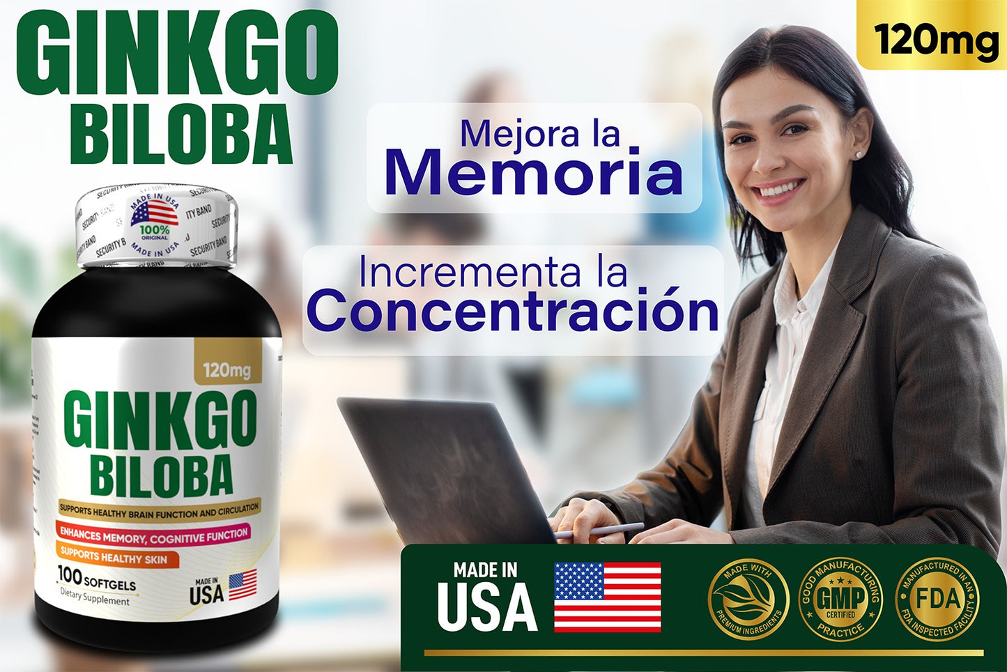 Combo x 2 Ginkgo Biloba 120 MG