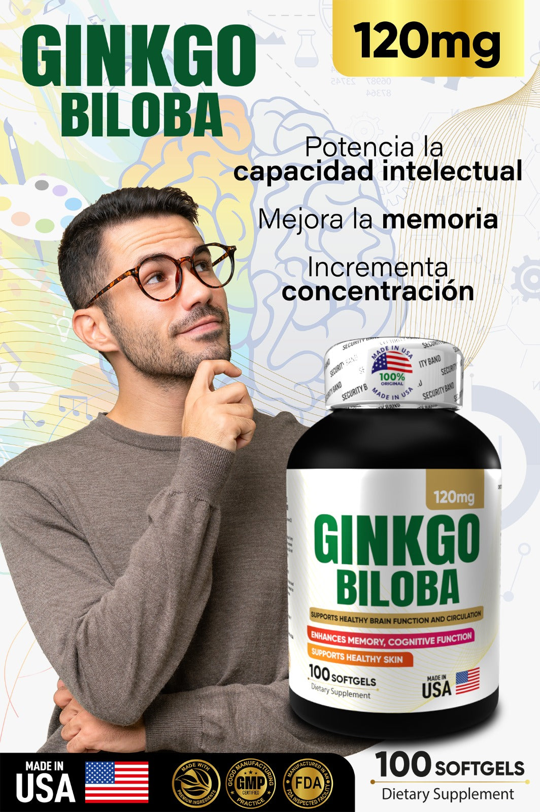 Combo x 2 Ginkgo Biloba 120 MG