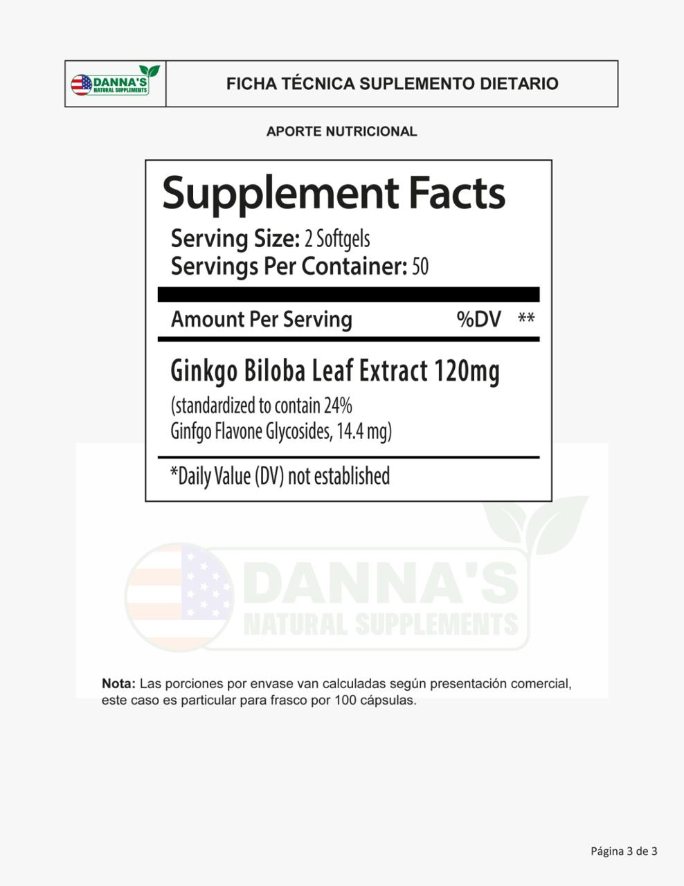 Combo x 2 Ginkgo Biloba 120 MG