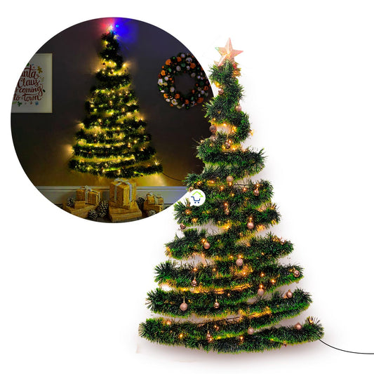 Árbol navidad de Pared + luces + estrella + Decoración GRATIS