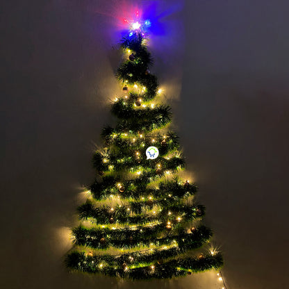 Árbol navidad de Pared + luces + estrella + Decoración GRATIS