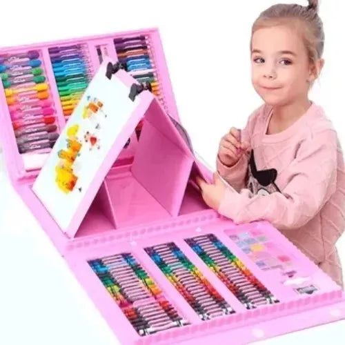 Set De Arte Maleta 208 Piezas Para Niños Creatividad Dibujo