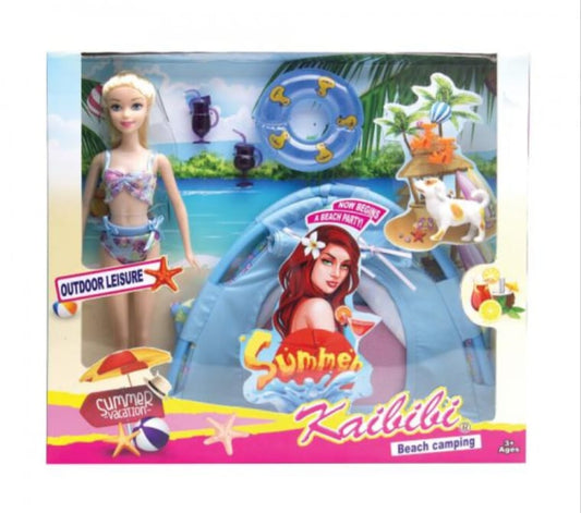 Barbie Playera Camping Y Accesorios