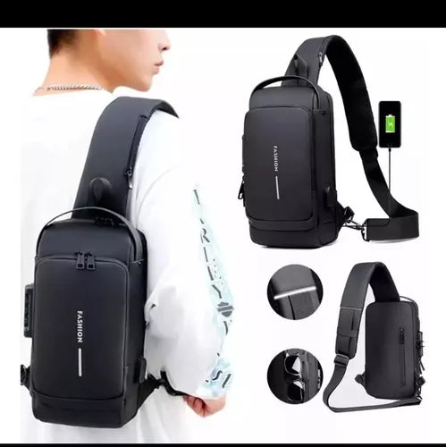 BOLSO DE SEGURIDAD CON CLAVE, USB Y MATERIAL DE CUERINA