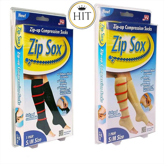 Medias de compresion antivarice con cremallera Zipsox