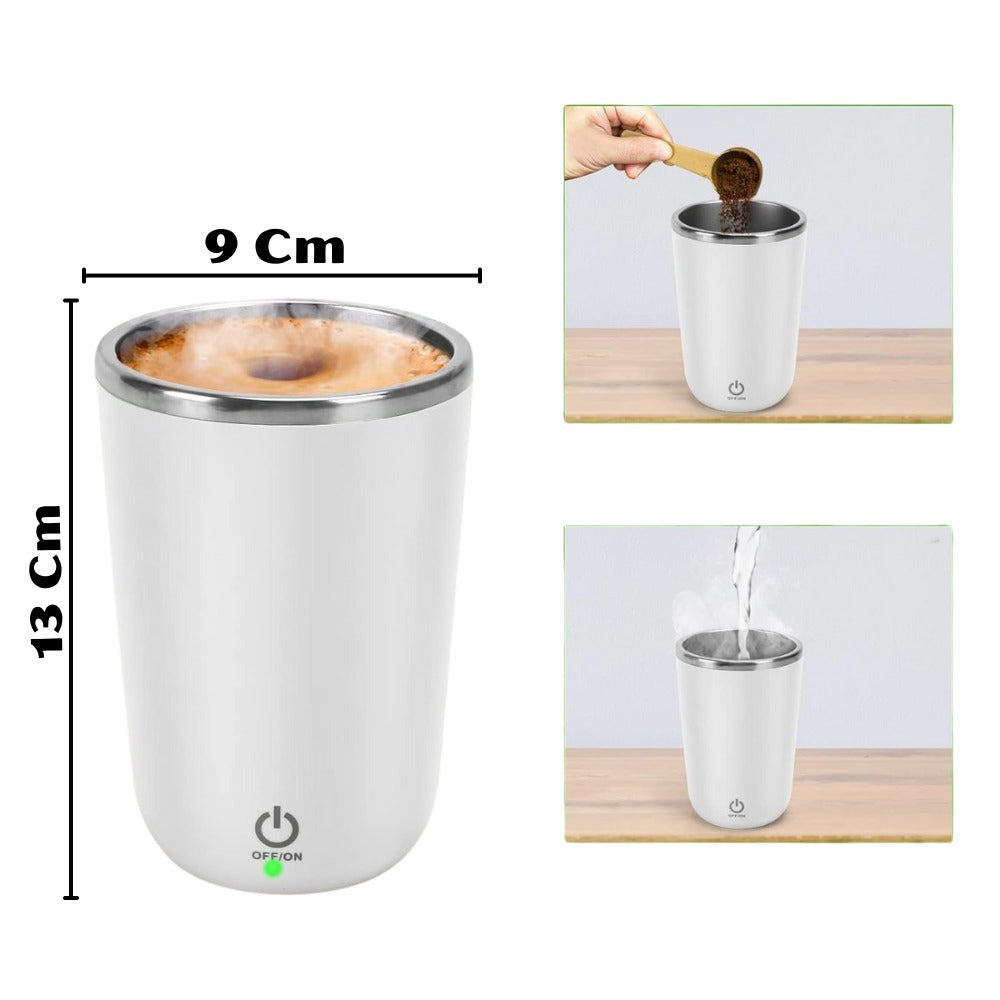 Vaso Mug Mezclador Magnetico Recargable