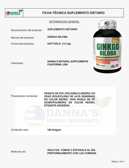 Combo Ginkgo Biloba 120 mg