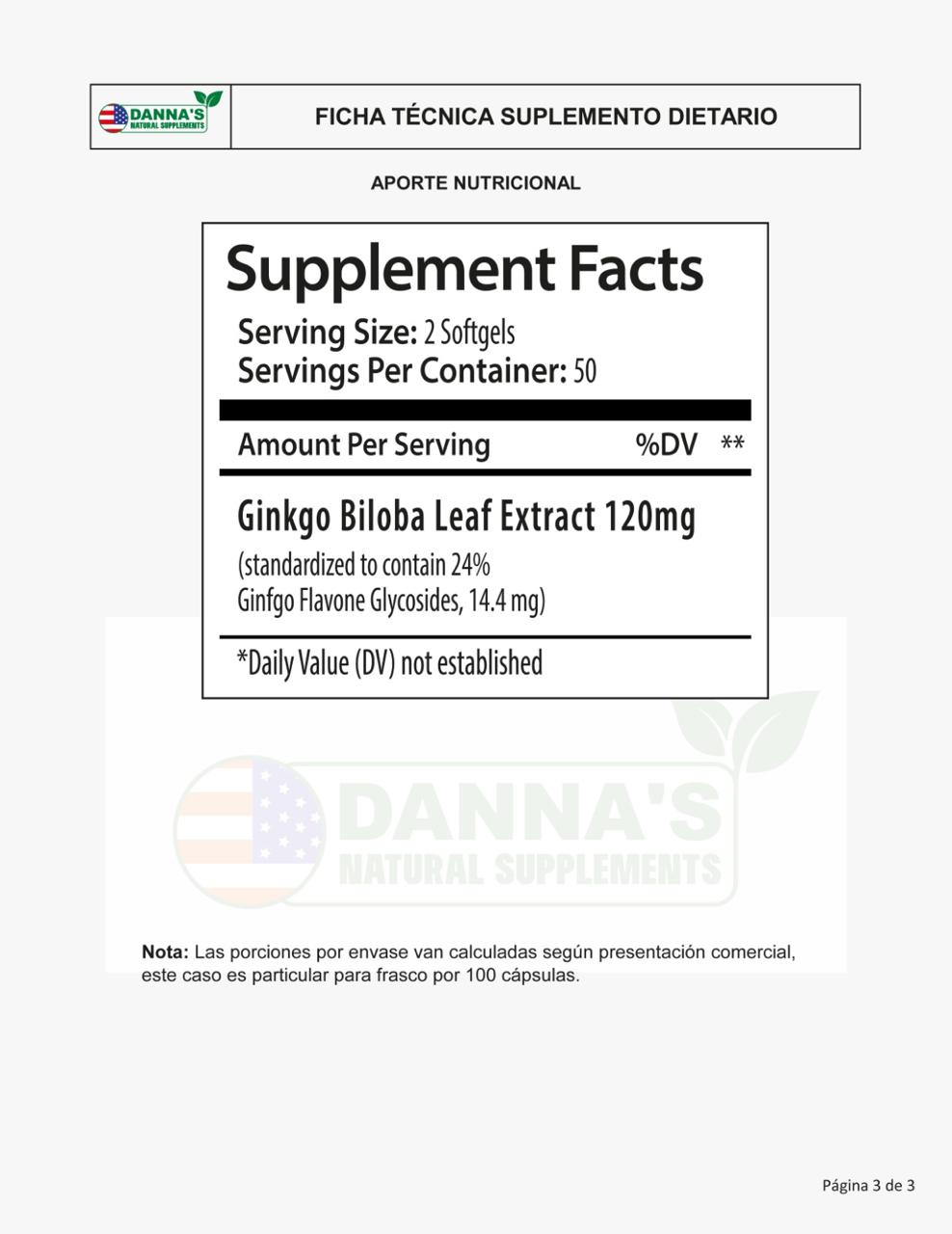 Combo Ginkgo Biloba 120 mg