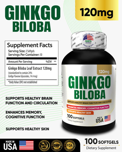 Combo x 2 Ginkgo Biloba 120 MG